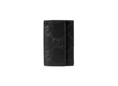 GUCCI GG Embossed Key Case "Black"