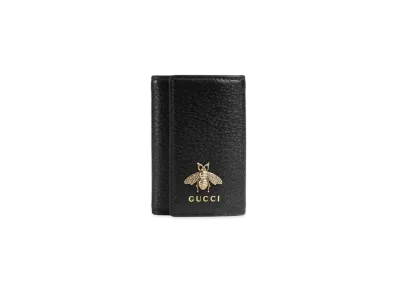 GUCCI Animalier Leather Key Case