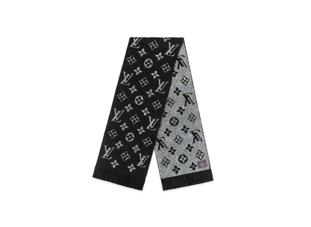 Louis Vuitton Logomania Scarf Shine "Noir"