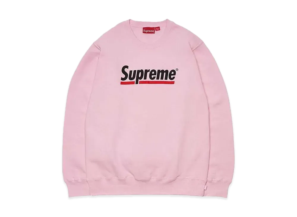 Supreme Underline Crewneck "Pink"