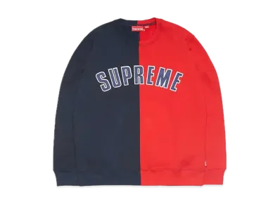 Supreme Split Crewneck Sweatshirt "Navy"