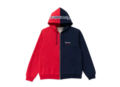 BlackEyePatch SPANDEX ZIP HOODIE "Navy/Red"
