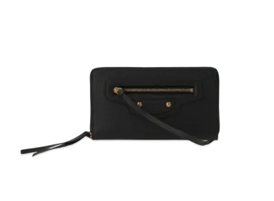 BALENCIAGA Neo Classic Continental Wallet Grained Calfskin "Black"