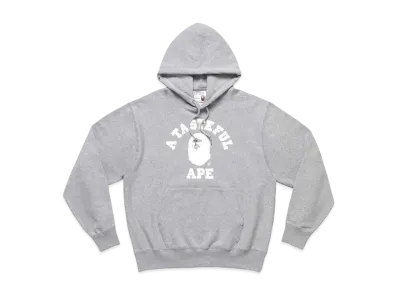 A BATHING APE X JJJJOUND RELAXED CLASSIC COLLEGE PULLOVER HOODIE "Grey"
