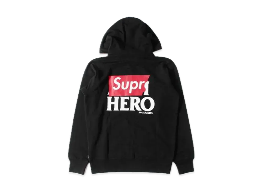 Supreme × ANTIHERO Back Logo Zip Up SweatShirt "Black"
