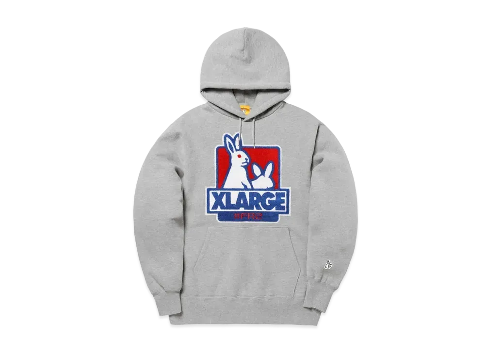 XLARGE x FR2 BOX LOGO SWEAT HOODIE "Ash"