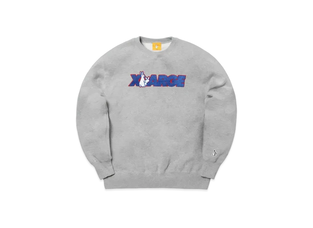 エクストララージ x FR2 ボックス ロゴ クルーネック スウェット "アッシュ"