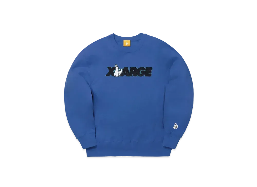 XLARGE x FR2 BOX LOGO CREWNECK SWEAT "Blue"
