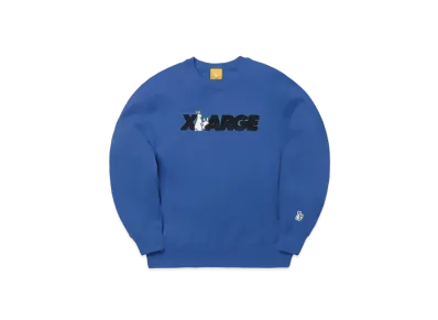 XLARGE x FR2 BOX LOGO CREWNECK SWEAT "Blue"