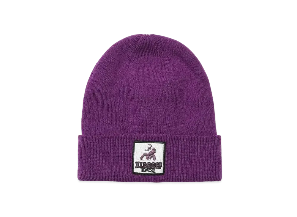XLARGE x FR2 CUFF BEANIE "Purple"