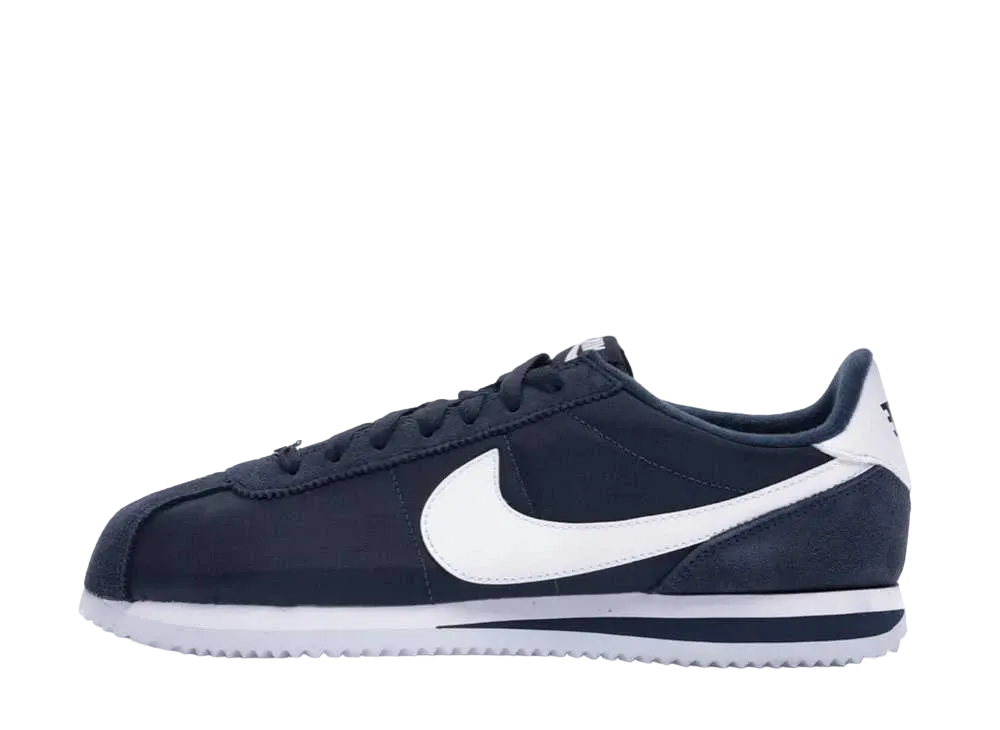 ナイキ コルテッツ ベーシック ナイロン "オビシアン/ホワイト メタリック シルバー"