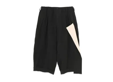 Yohji Yamamoto Pour Homme BELGIUM LINEN PLUSH CUFFS PANTS "Black"