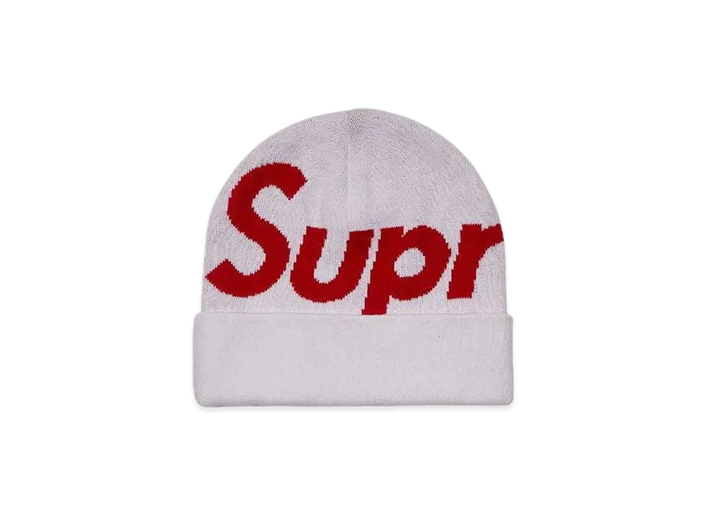 Supreme Big Logo Beanie "White"
