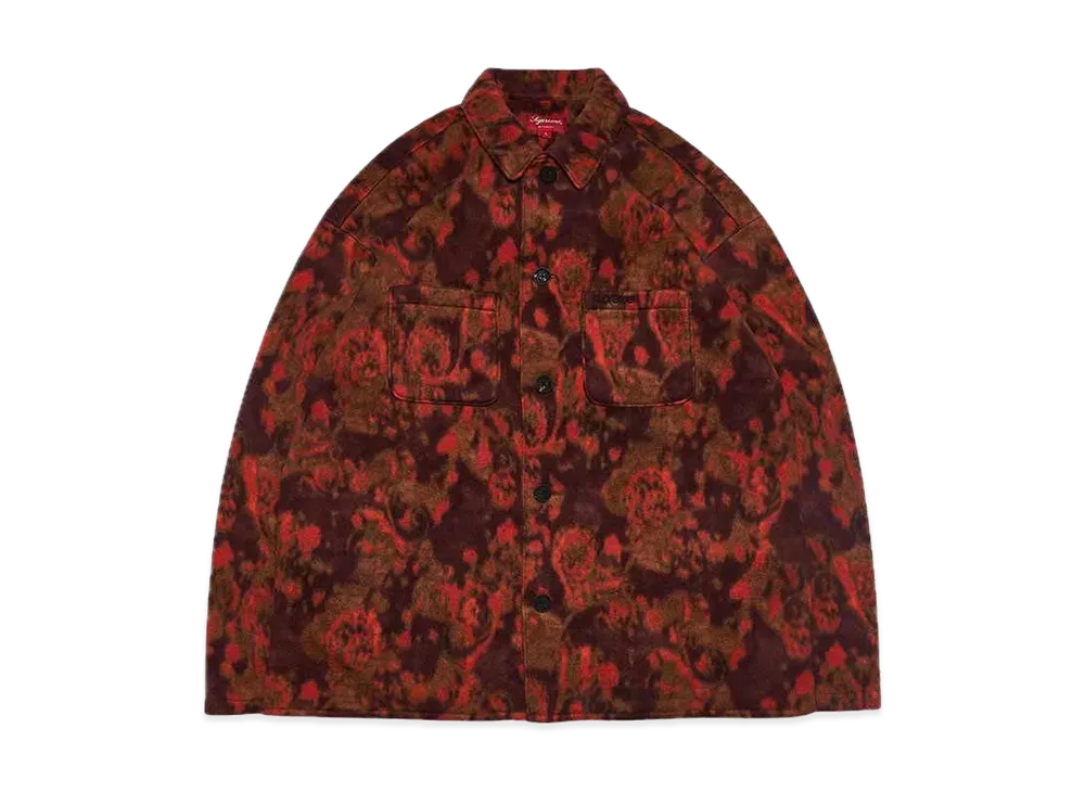 Supreme Paisley Fleece Shirt "Red"