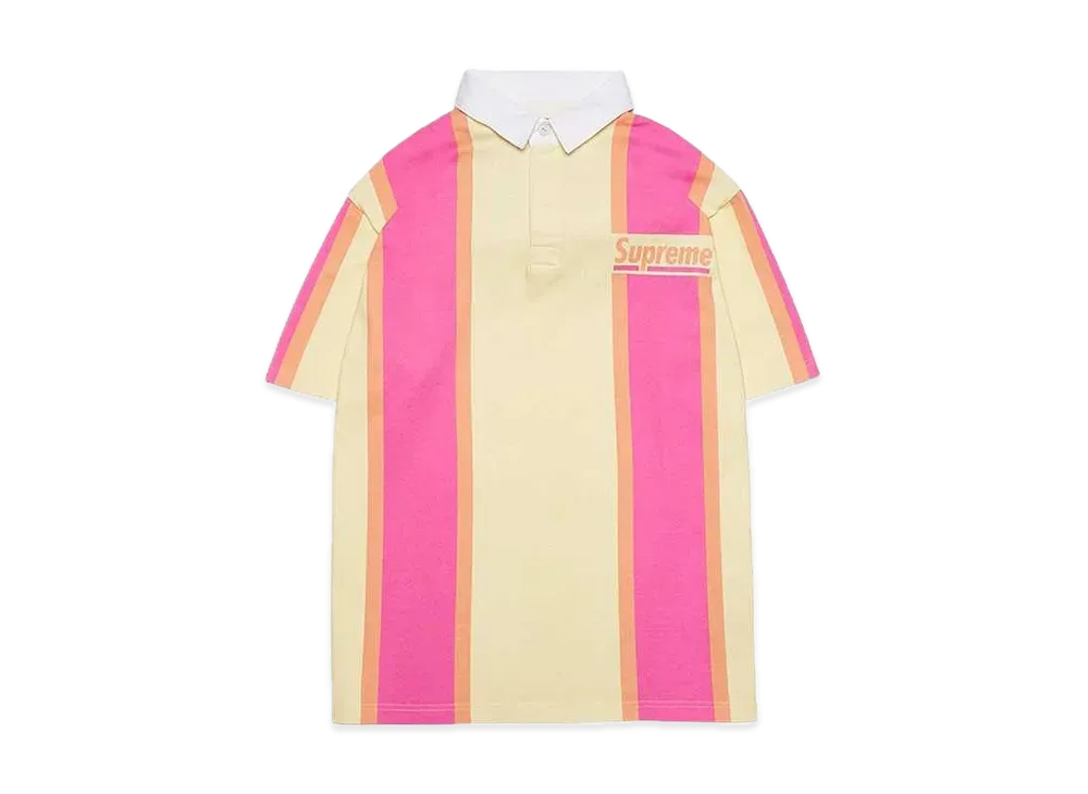 Supreme Stripe S/S Rugby "Yellow/Pink"