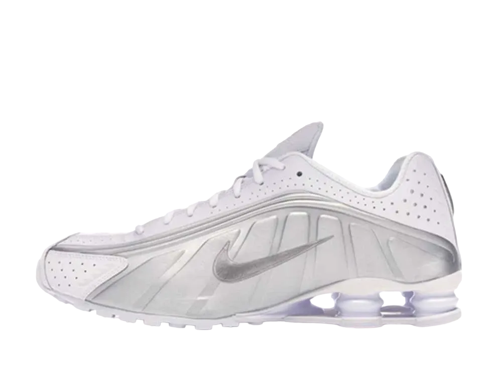 NIKE SHOX R4 WHITE METALLIC