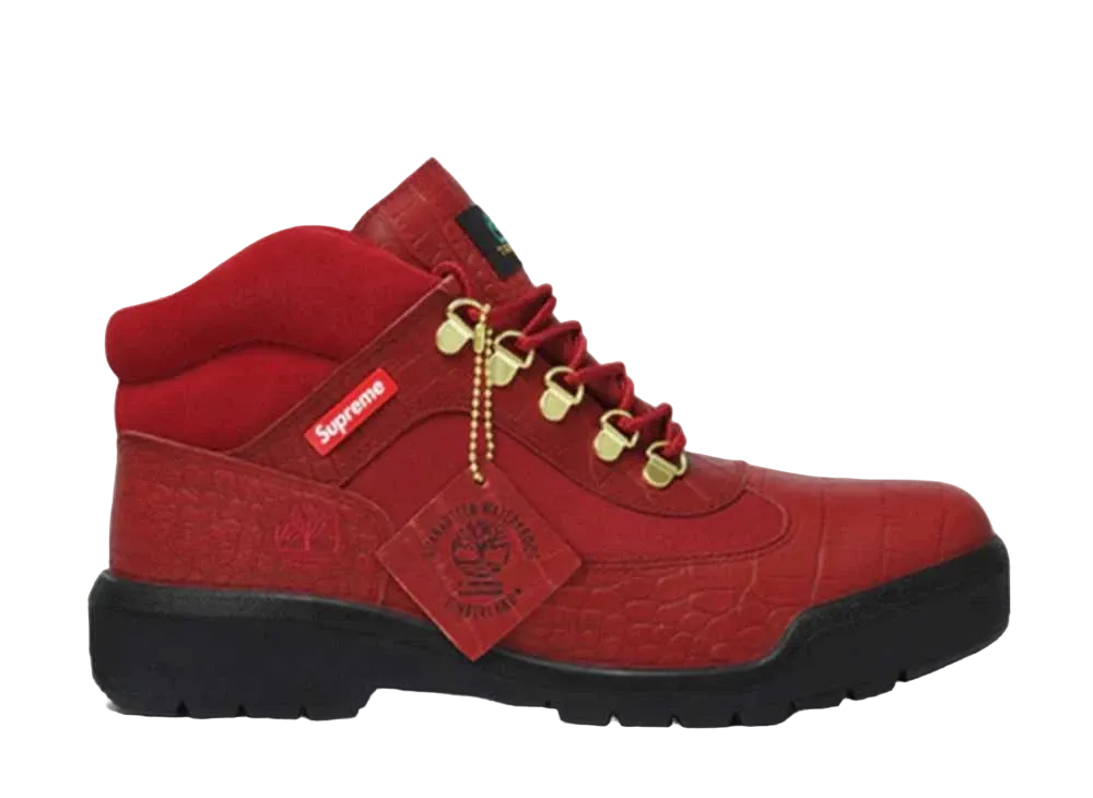 Supreme × Timberland Field Boot "Red"