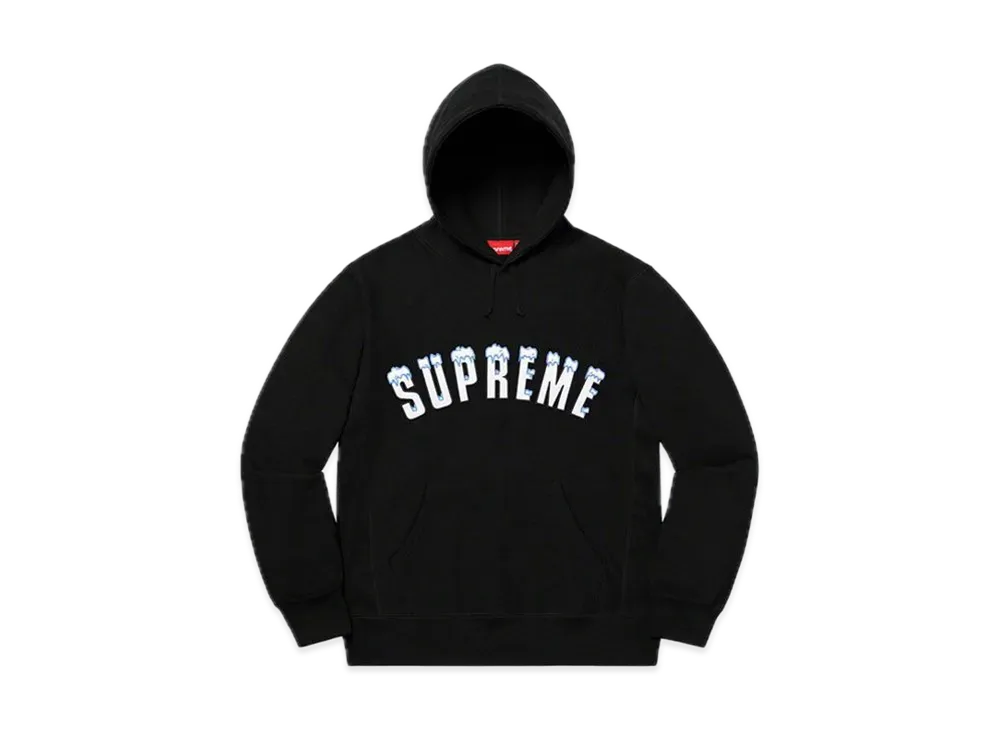 Supreme Icy Arc Hooded Sweatshirt "Black"