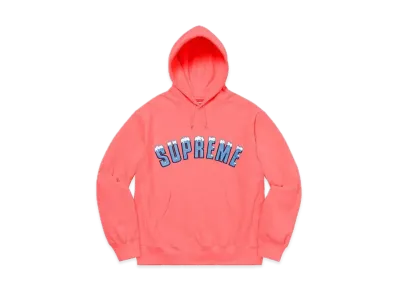 Supreme Icy Arc Hooded Sweatshirt "Bright Coral"