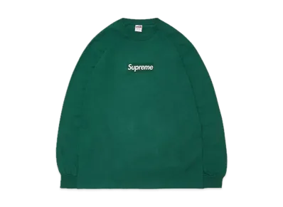 Supreme Box Logo L/S Tee サイズS グリーン 美USED Supreme Box Logo L/S Tee