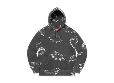 Supreme Studded Collars Hooded Sweatshirt "Black"