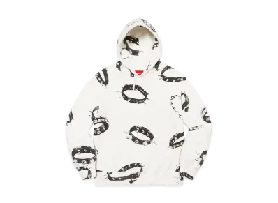 Supreme Studded Collars Hooded Sweatshirt "White"