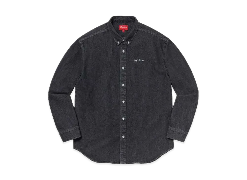 シュプリーム クラシック ロゴ デニム シャツ "ブラック"