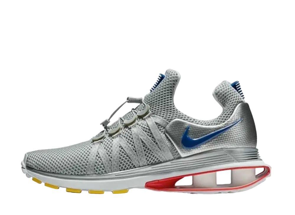 Nike Shox Gravity "Metallic Silver Siren Red Gym Blue"