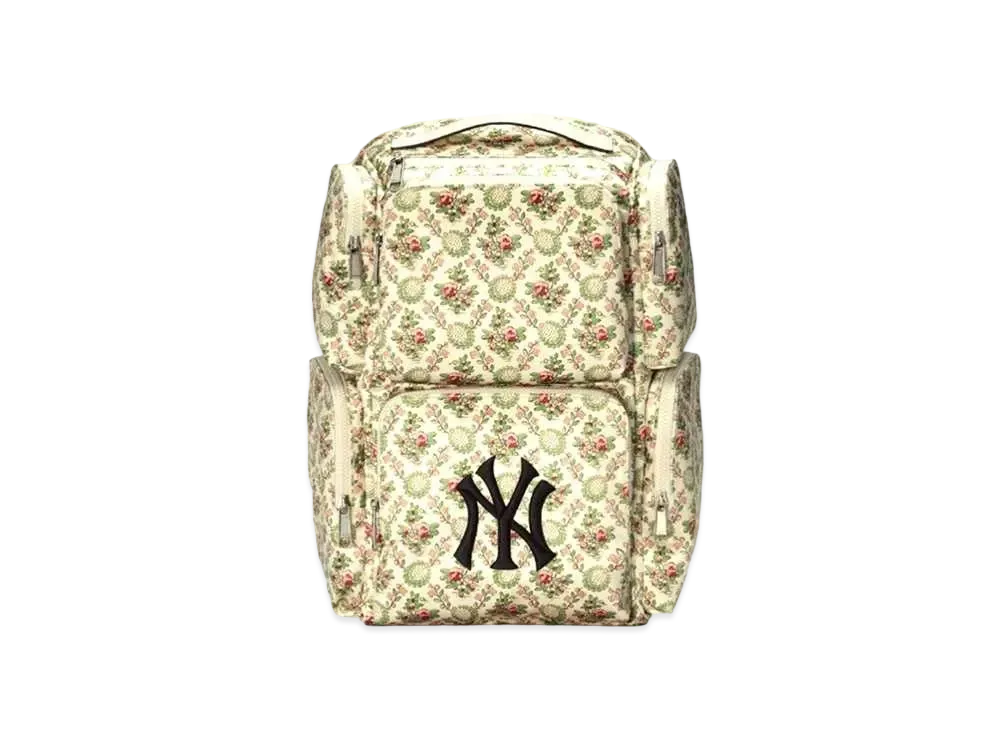GUCCI × NY Yankees Floral Large Backpack