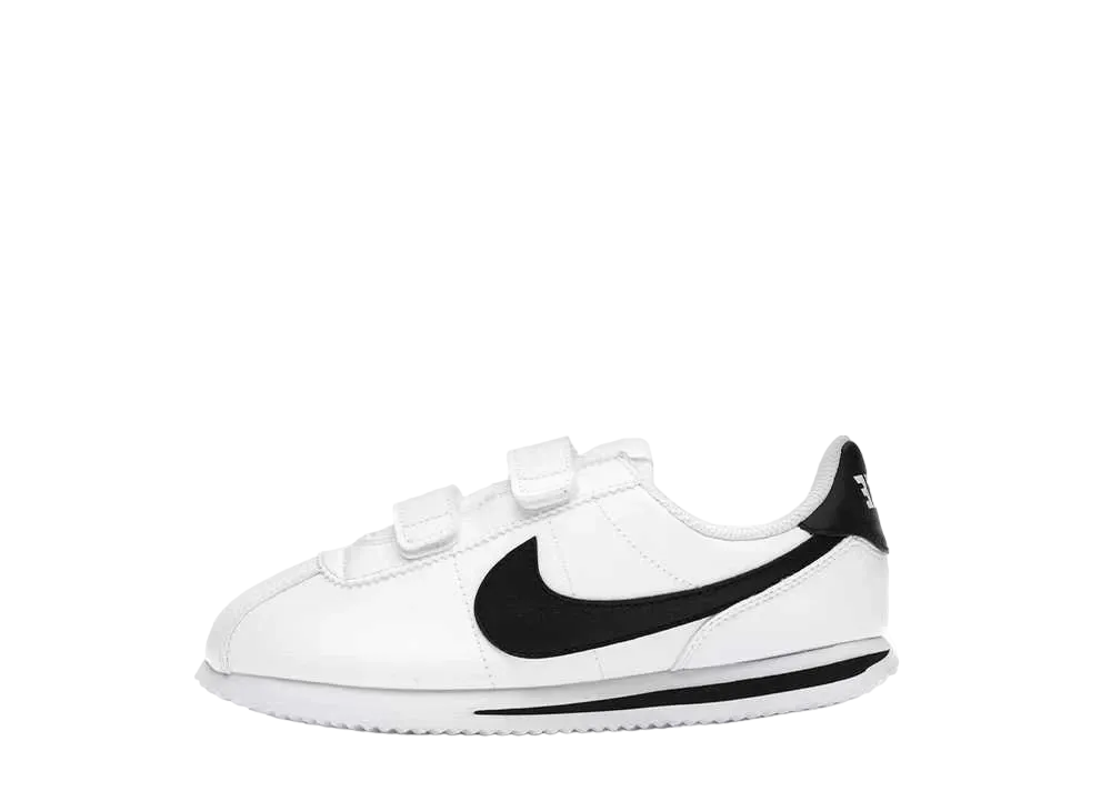 ナイキ PS コルテッツ ベーシック SL "ホワイト/ブラック"(キッズ)