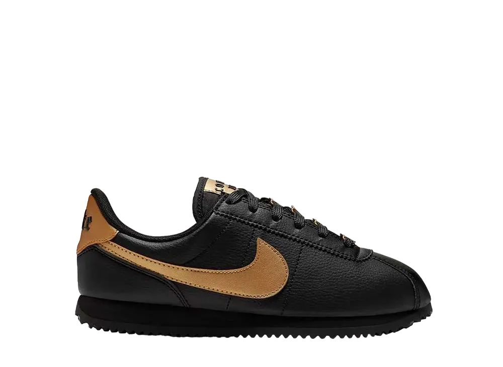 Nike GS Cortez Basic "Black/Metallic Gold"