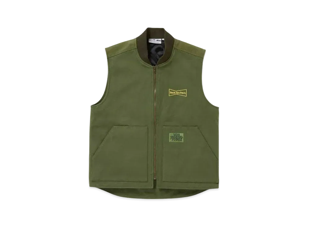 BlackEyePatch x Wasted Youth VEST "Olive" / VERDY