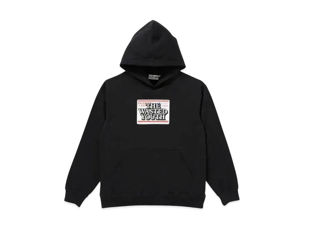 BlackEyePatch x Wasted Youth PRIORITY LABEL HOODIE "Black" / VERDY