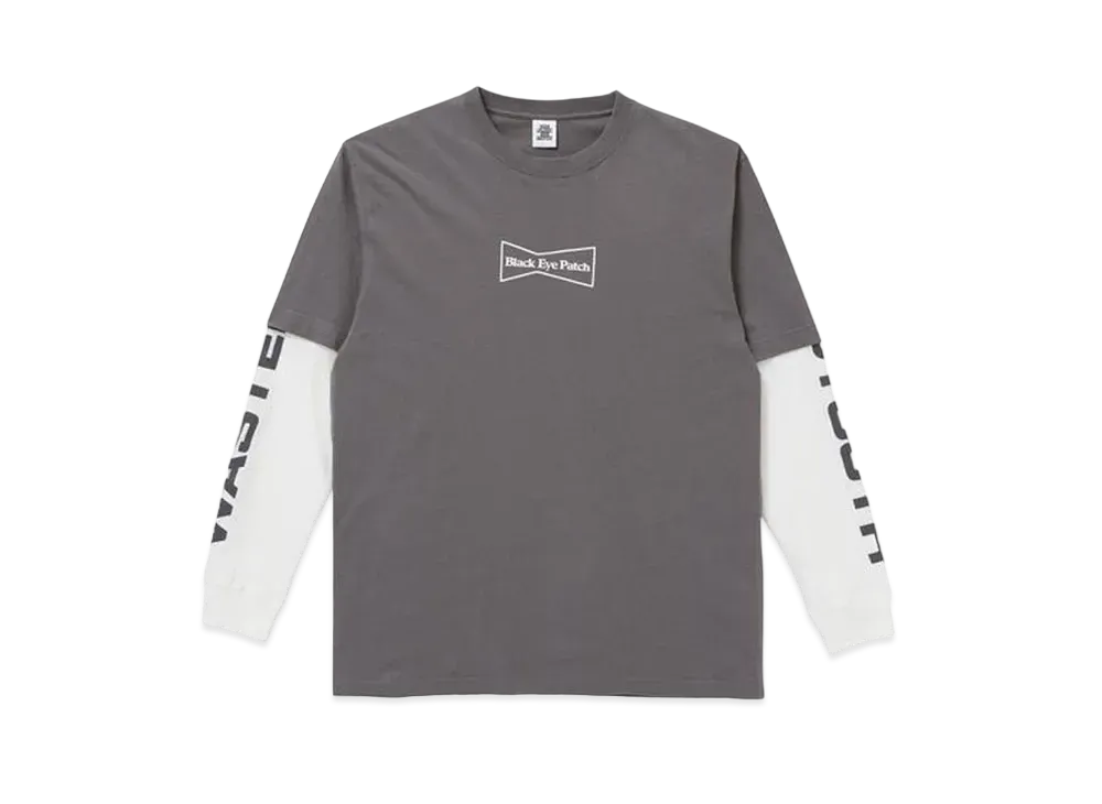 BlackEyePatch x Wasted Youth LAYERED L/S TEE "Charcoal Gray" / VERDY