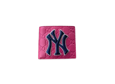 GUCCI x NY Yankees Guccissima Wallet "Pink"