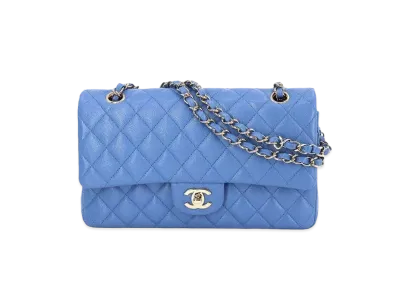CHANEL Matelasse 25 Chain Shoulder Bag Caviar Skin Leather "Blue"