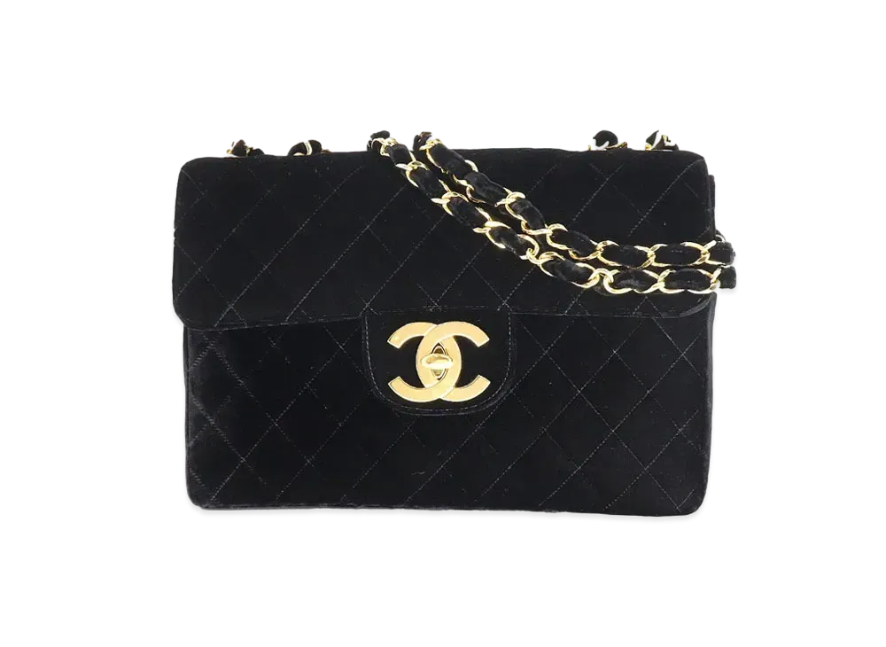 CHANEL Matelasse 30 Chain Shoulder Bag Velour "Black"