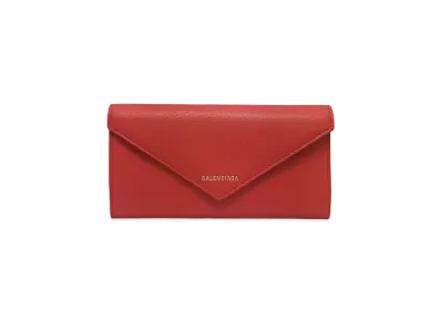 BALENCIAGA Papier Flap Wallet "Red"