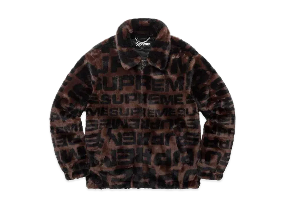 Supreme Faux Fur Repeater Bomber "Brown"