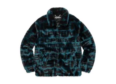 Supreme Faux Fur Repeater Bomber "Dark Teal"