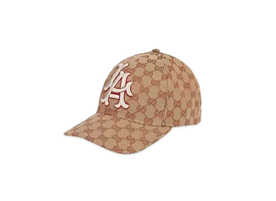GUCCI x Los Angeles Angels GG Canvas Baseball Cap "Beige"