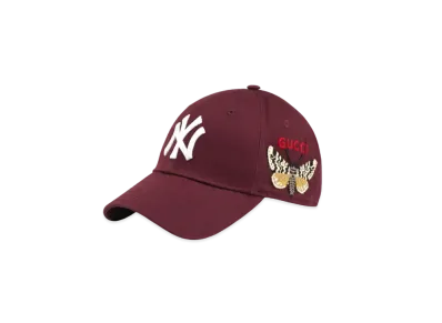 GUCCI x NY Yankees Baseball Cap Butterfly "Bordeaux"