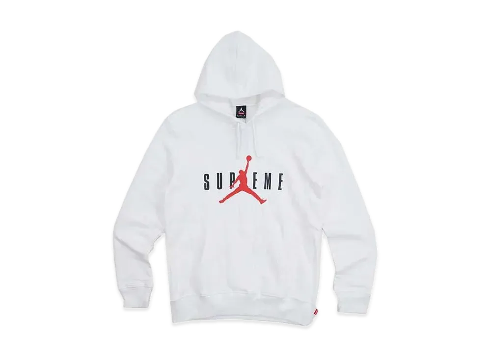 Supreme NIKE Air Jordan Hooded Sweatshirt "White"