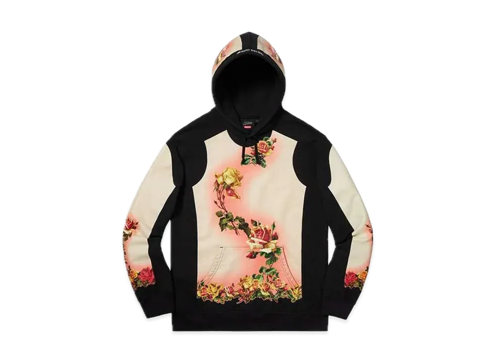 Supreme / Jean Paul Gaultier® Floral Print Hooded Sweatshirt "Black"
