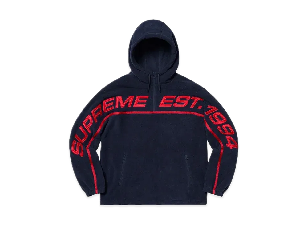 Supreme Polartec® Half Zip Hooded Sweatshirt "Navy"
