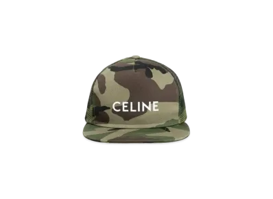 CELINE Print Cotton Snapback Cap "Khaki Military"