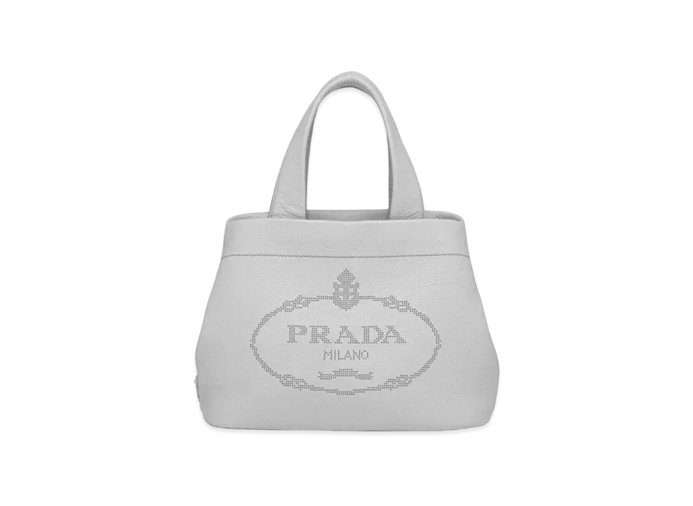 【最終値下げ】PRADA スモールレザートートバッグ ホワイト プラダ スモール レザートートバッグ 