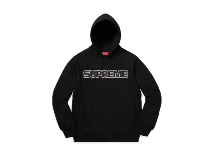Supreme Perforated Leather Hooded Sweatshirt Black M F/W 18 Supreme Perforated Leather Hooded Sweatshirt Black M F/W 18