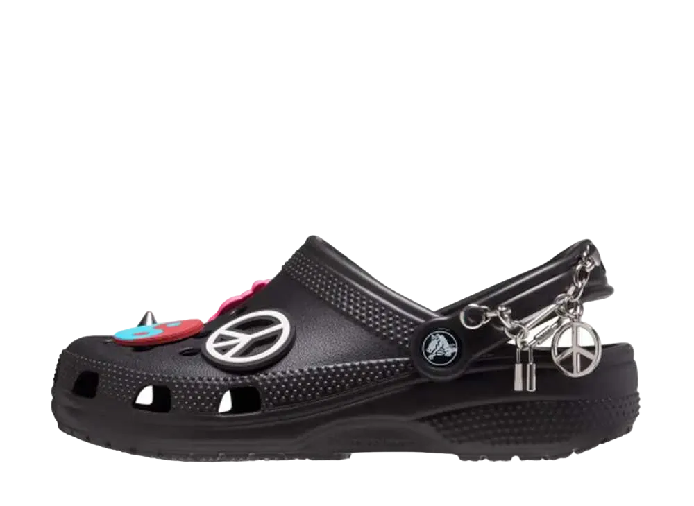 クロックス クラシック クリエイト ユア ピース クロッグ "ブラック"