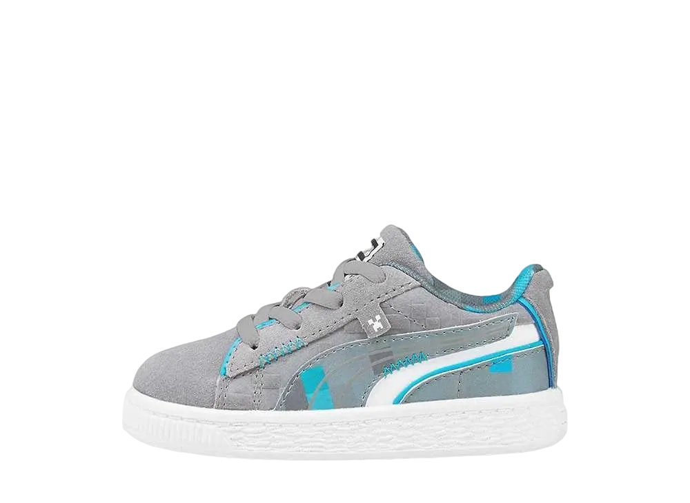 マインクラフト × プーマ PS AC スウェード "グレーヴァイオレット/ブルーアトール"(キッズ)